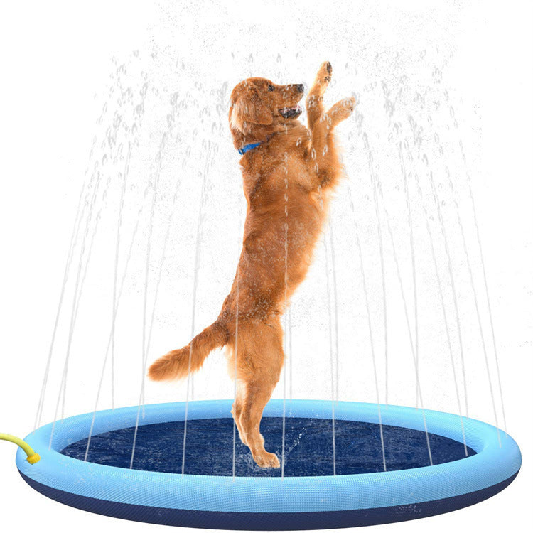 Non-Slip Splash Pad For Kids And Pet Dog Pool Summer Outdoor Water Toys Fun Backyard Fountain Play Mat