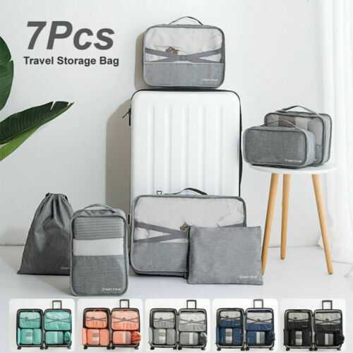 7Pcs Packing Clothes Suitcase Storage Bag